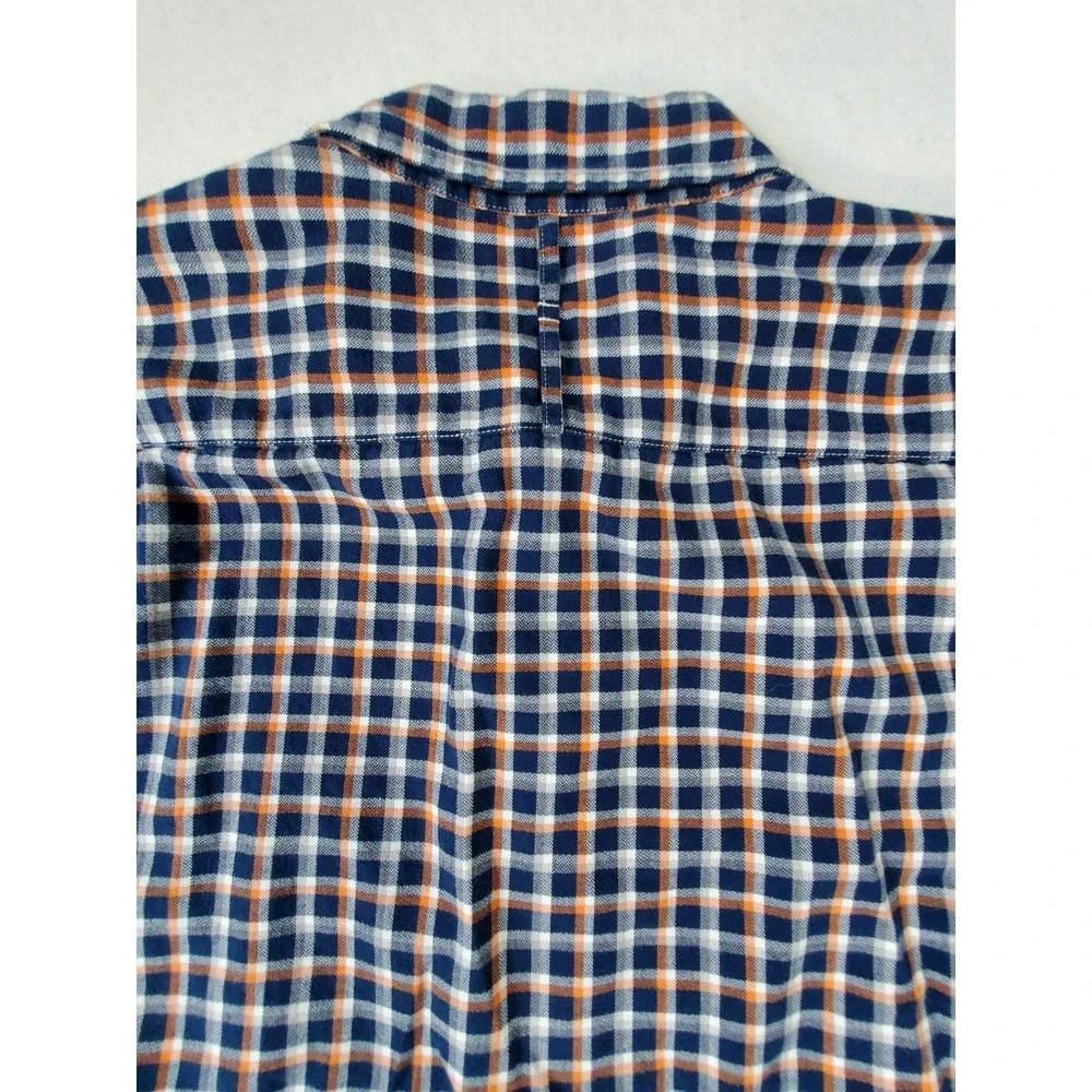 Banana Republic‎ Luxe Flannel Slim Fit Plaid Button Down Shirt Men's Large